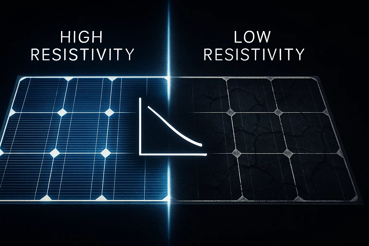 A graph showing the correlation between an encapsulant's pre-lamination volume resistivity and its post-PID test power loss, demonstrating a clear predictive trend.
